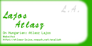 lajos atlasz business card